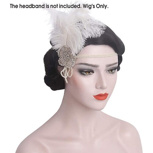 Roaring 20S Wig Wave 1920S Wig Short Curly Fancy Dress for Women Cosplay Party 70S