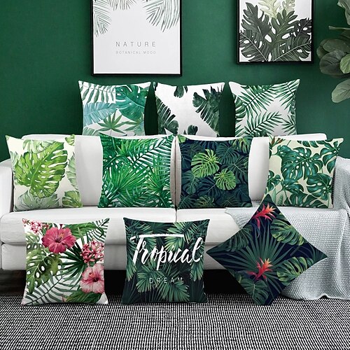 

Ins Double Side Cushion Cover 1PC Soft Decorative Square Pillowcase for Sofa bedroom Car Chair Superior Quality Outdoor Cushion Patio Throw Pillow Covers for Garden Farmhouse Bench Couch
