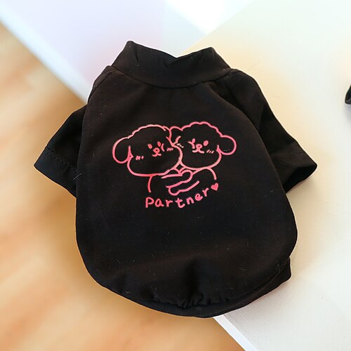 

Dog Shirt / T-Shirt Dog Costume Character Elegant Adorable Cute Dailywear Casual / Daily Dog Clothes Puppy Clothes Dog Outfits Breathable White Black Costume for Girl and Boy Dog Polyester XS S M L