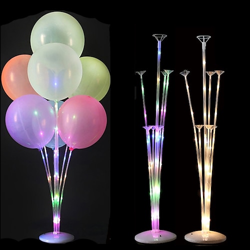 

LED Light Air Balls Balloon Stand Column Wedding Table Decoration Balloons Holder Christmas Baloon Baby Shower Birthday Party