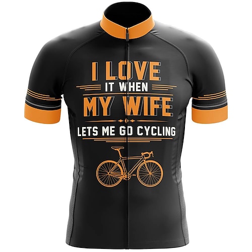 

21Grams Men's Cycling Jersey Short Sleeve Bike Jersey Top with 3 Rear Pockets Mountain Bike MTB Road Bike Cycling Breathable Quick Dry Moisture Wicking Soft White Black Yellow Polyester