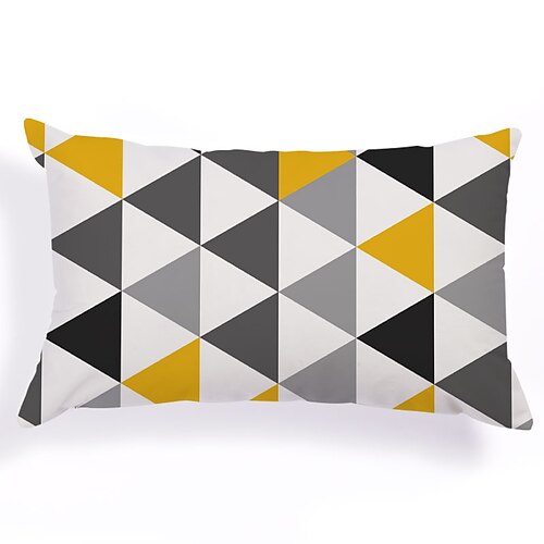 

Double Side Cushion Cover 1PC Soft Geometric Decorative Square Pillowcase for Sofa bedroom Car Chair Superior Quality Outdoor Cushion for Patio Garden Farmhouse Bench Couch