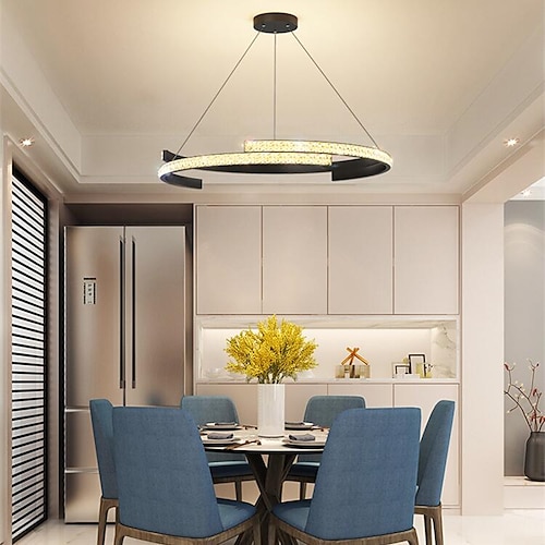 

LED Pendant Light Circle Ring Design 60 cm Metal Modern Crystal Painted Finishes LED Nordic Style 220-240V