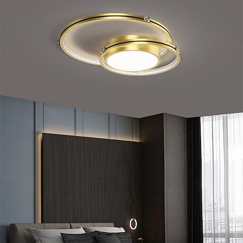 

LED Ceiling Light Black Gold Round Includes Dimmable Version 45/55 cm Geometric Shapes Flush Mount Lights Aluminum Artistic Style Modern Style Stylish Painted Finishes Artistic 110-120V 220-240V