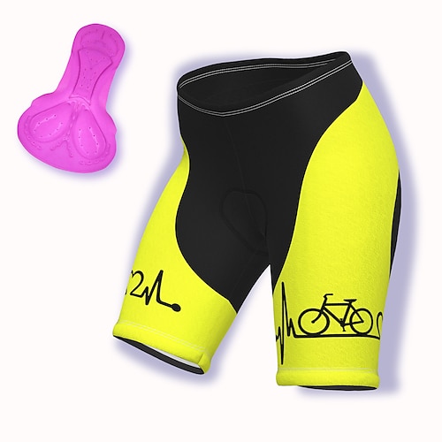 

21Grams Women's Cycling Jersey Short Sleeve Bike Jersey Top with 3 Rear Pockets Mountain Bike MTB Road Bike Cycling Fast Dry Breathable Quick Dry Moisture Wicking Yellow Graphic Polyester Spandex