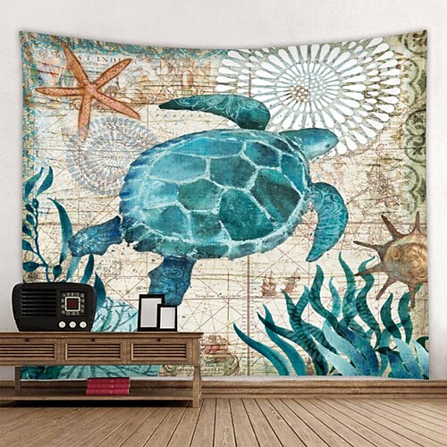 

Wall Tapestry Wall Hanging Art Deco Blanket Curtain Hanging at Home Bedroom Living Room Decoration Astrolabe Tortoise Pattern