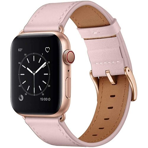 

Smart watch band leather strap compatible with apple watch strap 44mm 42mm 40mm 38mm leather strap compatible with iwatch series 6 se 5 4 3 2 1