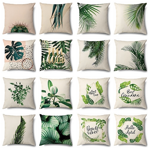 

Double Side Cushion Cover 1PC Soft Decorative Square Throw Pillow Cover Cushion Case Pillowcase for Sofa Bedroom Livingroom Outdoor Superior Quality Machine Washable Outdoor Cushion for Sofa Couch Bed Chair