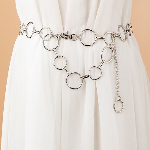 

Women's Belt Alloy White Chain Traveling Vacation Dress Solid Colored / Party