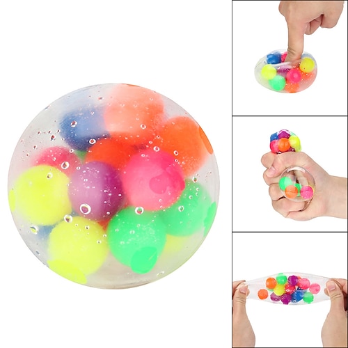 

5 pcs Non-toxic Color Sensory Toy Office Stress Ball Pressure Ball Stress Reliever Toy Decompression Fidget Toy Stress Relief Gift