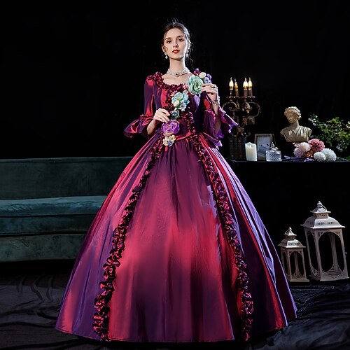 Gothic Rococo Vintage Inspired Dress Party Costume Masquerade Princess  Shakespeare Solid Color Ball Gown Women's Christmas Halloween Carnival Party  Masquerade Homecoming Adults' Dress All Seasons 2026 - $263.49