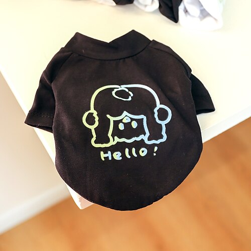 

Dog Shirt / T-Shirt Dog Costume Character Elegant Adorable Cute Dailywear Casual / Daily Dog Clothes Puppy Clothes Dog Outfits Breathable White Black Costume for Girl and Boy Dog Polyester XS S M L