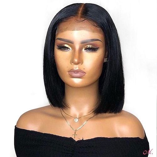 

Synthetic Lace Wig Black Short Bob Straight Natural Wigs for Women