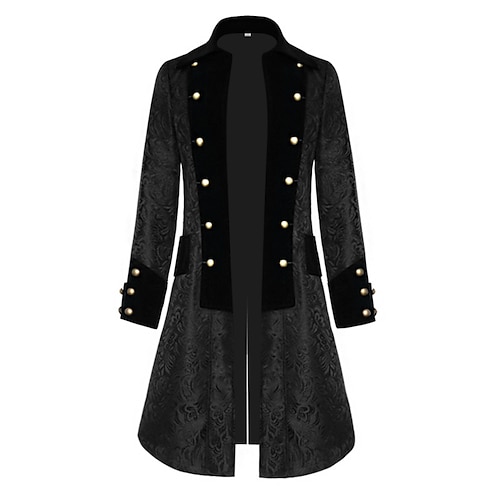 

Medieval Winter Coat Outerwear Men's Costume Vintage Cosplay Party & Evening Festival Coat Masquerade