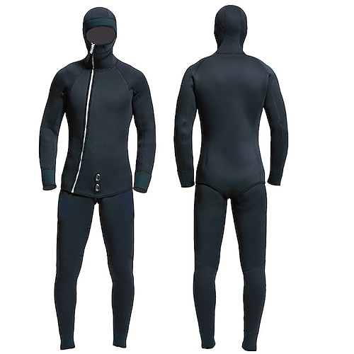 

MYLEDI Men's Full Wetsuit 5mm SCR Neoprene Diving Suit Thermal Warm UPF50 Anatomic Design High Elasticity Long Sleeve 2 Piece Front Zip - Swimming Diving Surfing Scuba Solid Color Autumn / Fall