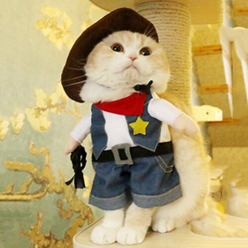 

Dog Cat Costume Cute Cosplay Dailywear Casual Daily Dog Clothes Puppy Clothes Dog Outfits Breathable Brown Blue Costume for Girl and Boy Dog Polyester S M L XL