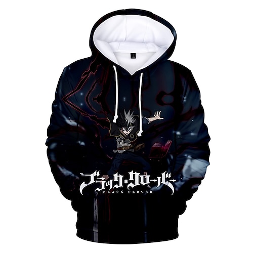 

Inspired by Black Clover Cosplay Cosplay Costume Hoodie Back To School 3D Hoodie For Men's Women's Adults' Polyester / Cotton Blend