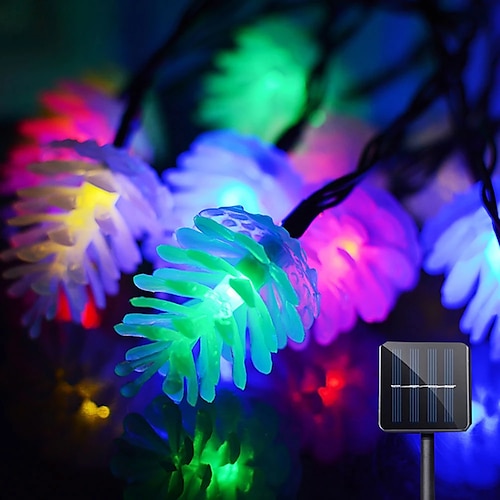 

Outdoor Solar String Light Solar Outdoor Light 6M 30LEDs Pine Cone Waterproof Fairy String Lights Wedding Garden Holiday Home Decoration LED Solar Garden Light