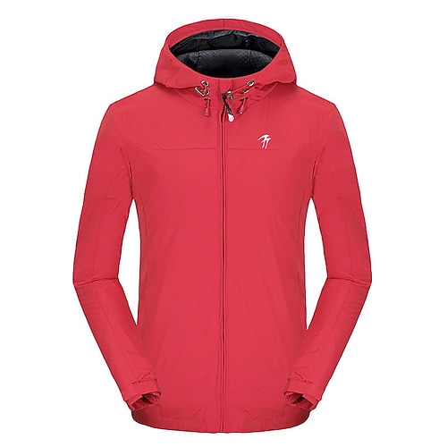 

Men's Hoodie Jacket Waterproof Hiking Jacket Hiking Windbreaker Summer Outdoor Waterproof Quick Dry Lightweight Breathable Coat Top Hunting Fishing Climbing Cai Lan Blue Gray Black Red