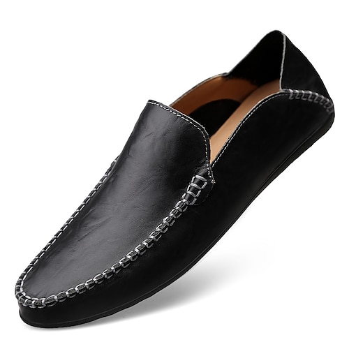 

Men's Loafers & Slip-Ons Leather Shoes Comfort Loafers Summer Loafers Business Casual Classic Daily Party & Evening Walking Shoes Nappa Leather Cowhide Breathable Handmade Non-slipping Booties