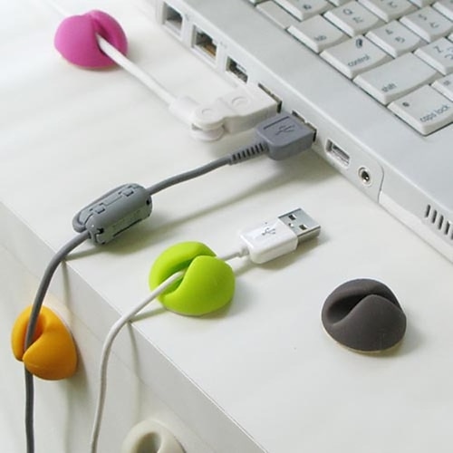 

6pcs Cable Winder Organizer Cable Clip Desk Tidy Organiser Wire Cord USB Charger Cord Holder Organizer Holder Secure Table Random Color