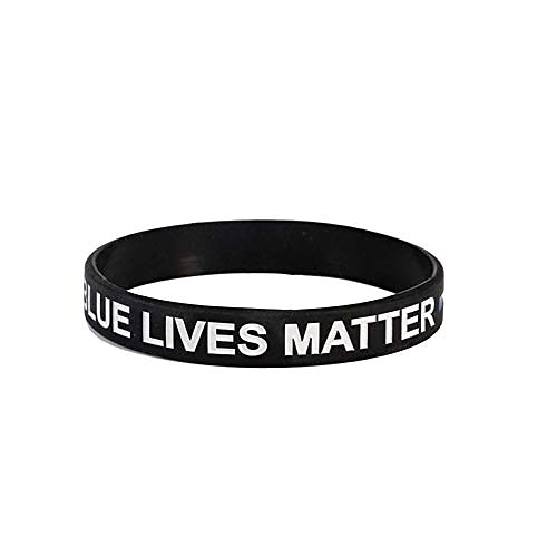 

patch nation blue lives matter blue line police silicone wristbands