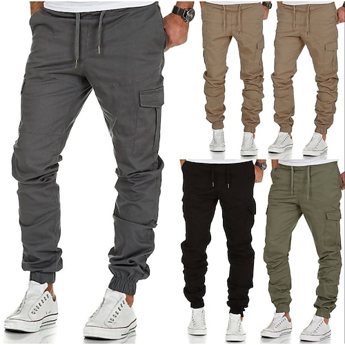 

Men's Work Pants Hiking Cargo Pants Hiking Pants Trousers Winter Outdoor Regular Fit Ripstop Quick Dry Multi Pockets Breathable Pants / Trousers Bottoms Grey Khaki Green Dark Navy Black Hunting