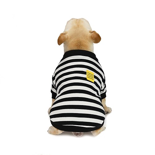 

Dog Cat Sweatshirt Stripes Leisure Cute Dailywear Casual / Daily Winter Dog Clothes Puppy Clothes Dog Outfits Warm Black Red Sweatshirts
