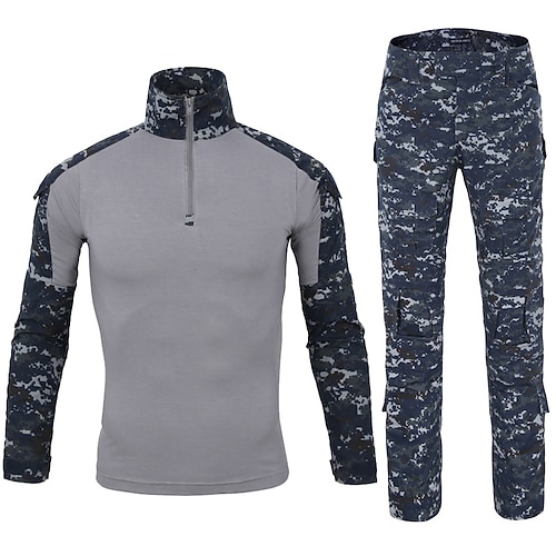 

Men's Camouflage Hunting T-shirt Tactical Military Shirt Hunting Shirt with Pants Outdoor Waterproof Ventilation Fast Dry Quick Dry Autumn / Fall Spring Camo / Camouflage Clothing Suit Polyester