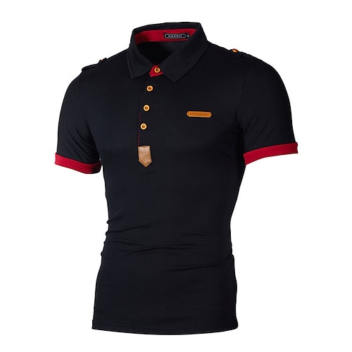 

Homme POLO T Shirt golf Chemise de tennis Bloc de couleur Col Col rabattu Noir Blanche Vin bleu marine Gris foncé Autres imprimés Casual du quotidien Manche Courte Vêtement Tenue basique Rétro