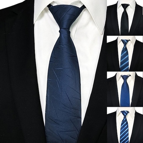 

Men's Work Necktie - Striped Men Ties Necktie Floral for Men Jacquard Woven Formal Necktie Suit Business Party