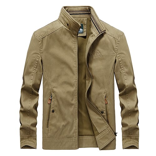 

Hombre Chaqueta ligera Chaqueta de verano Chaqueta Mantiene abrigado Transpirable Exterior Calle Deporte Cremallera Escote Chino Deportes Casual Chaqueta Ropa de calle Plano Bolsillo Full Zip Verde