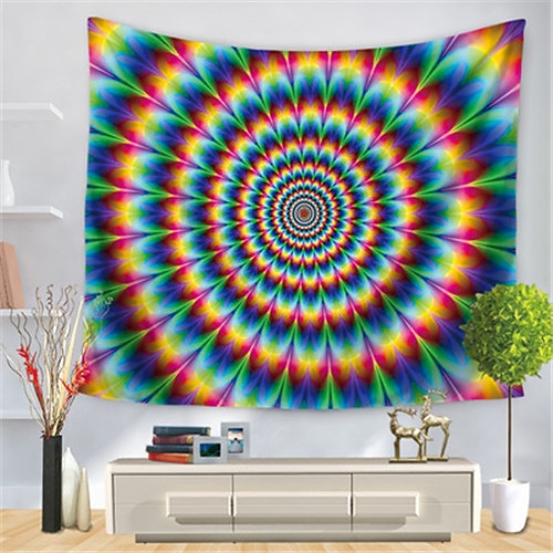 

Psychedelic Abstract Wall Tapestry Art Decor Blanket Curtain Hanging Home Bedroom Living Room Decoration Polyester Hippie