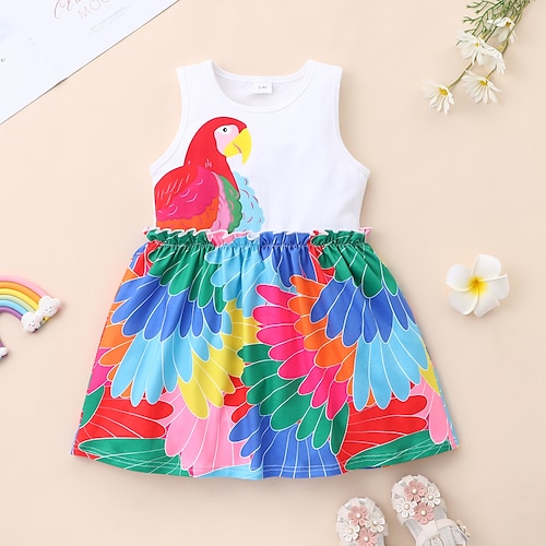 

Baby Mädchen Kleid Tier Mehrfarbig