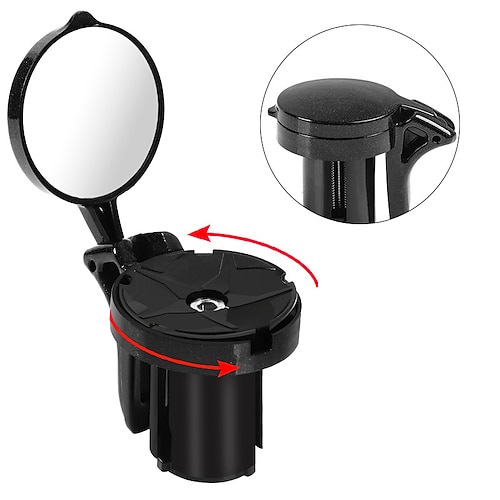 

Bike Mirror Rear View Mirror Adjustable Cycling Bicycle motorcycle Bike Metalic Black Road Bike Mountain Bike MTB Folding Bike