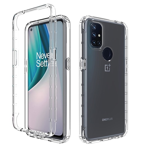 

telefon Etui Til OnePlus Bakdeksel Støtsikker Klar sak OnePlus 9 OnePlus Nord N10 5G OnePlus Nord N100 OnePlus 9 Pro Støtsikker Støvtett Fargegradering Gjennomsiktig TPU