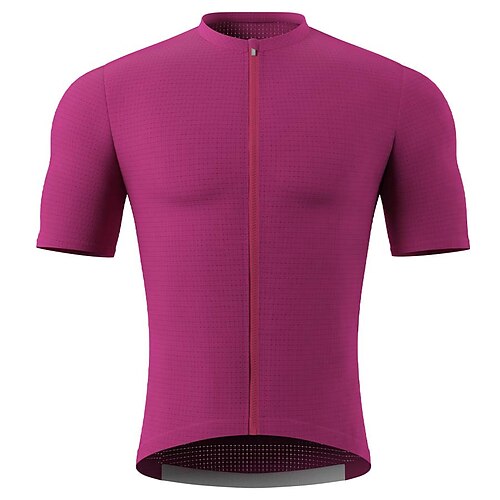 

21Grams Men's Cycling Jersey Short Sleeve Bike Jersey Top with 3 Rear Pockets Mountain Bike MTB Road Bike Cycling Breathable Quick Dry Moisture Wicking Soft Purple Polyester Spandex Sports Clothing