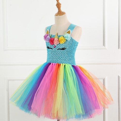 

Bambino (1-4 anni) Da ragazza Giornata universale dell'infanzia Vestito da festa Floreale Abito in tulle Al ginocchio Vestito Prestazioni Retato Senza spalline Senza maniche Attivo Vestito 3-7 anni