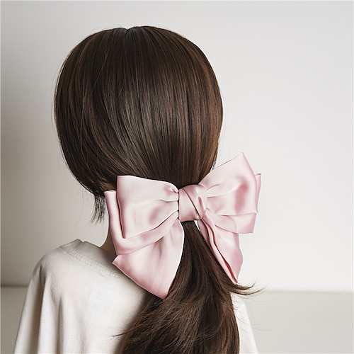 

Kids Baby Girls' Three-State Japanese Eldest Lady Three-Layer Big Bow Hairpin Lolita The Same Spring Clip Hairpin Fabric Headdress