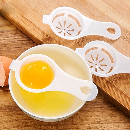 

Egg Separator Tools Eggs Yolk Filter Gadgets Kitchen Accessories Separating Funnel Spoon Egg Divider Tool 2-Piece Set