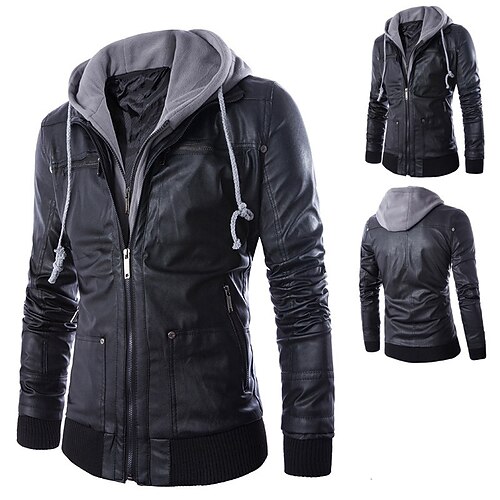 

Men's Hoodie Jacket Hiking Jacket Winter Outdoor Quick Dry Lightweight Breathable Sweat wicking Coat Top Hunting Fishing Climbing Black