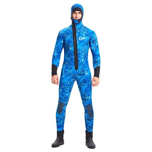 

YON SUB Men's Women's Full Wetsuit 5mm SCR Neoprene Diving Suit Thermal Warm UPF50 Anatomic Design High Elasticity Long Sleeve Front Zip Knee Pads - Swimming Diving Surfing Scuba Camo / Camouflage