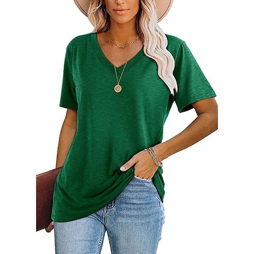 

aukbays t-shirt for women women's plus size tunics button up henley v neck tops pleated long sleeve tunic shirts womens casual scoop collar plus size t shirts summer tops tee green