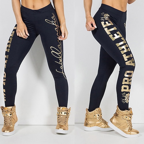 

Women's Yoga Pants Tummy Control Butt Lift High Waist Yoga Fitness Gym Workout Leggings Bottoms Black Sports Activewear High Elasticity Skinny / Athletic / Athleisure