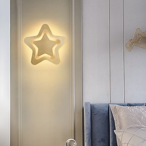 

LED Wall Light Modern Nordic Gold Star Design Living Room Bedroom Copper Wall Light 28cm 110-120V 220-240V 10W