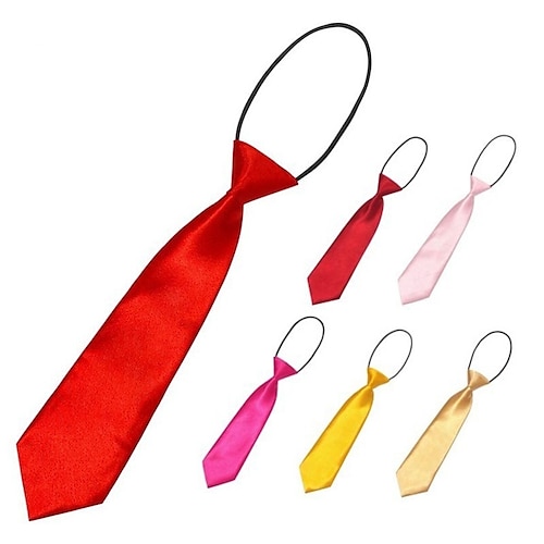

Men's Fashion Work Necktie - Solid Colored Adjustable Bowtie Elastic Tie Classic Formal Wear 1 PC