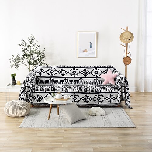 

azteca sofá manta cubierta toalla funda sofá seccional sillón loveseat 4 o 3 plazas l forma de punto tejido con borlas para sofá cama sofá muebles protección mujeres hombres y niños