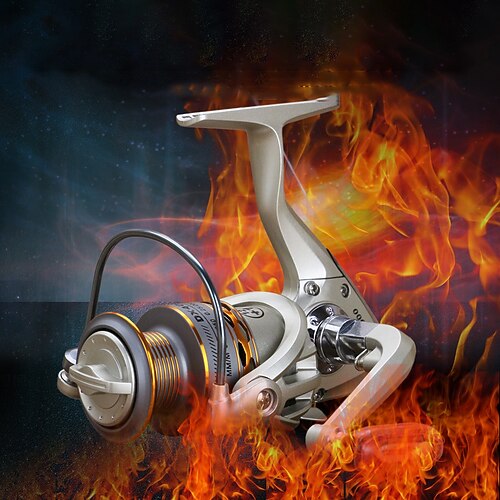 

Fishing Reel Spinning Reel 5.5:1 Gear Ratio 121 Ball Bearings Ultra Smooth Powerful for Freshwater and Saltwater / Sea Fishing / Carp Fishing / Bass Fishing / Hand Orientation Exchangable
