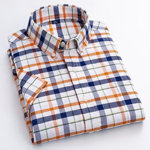 

Per uomo Camicie Camicia abbottonata Camicia con colletto Camicia non stirabile Griglia piccola nera-D929 Griglia arancione-D936 Griglia piccola blu-D927 Manica corta A quadri Colletto Matrimonio