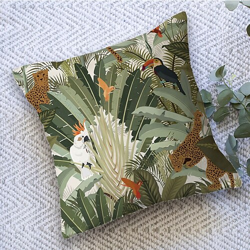 

Double Side Cushion Cover 1PC Soft Decorative Square Throw Pillow Cover Cushion Case Pillowcase for Sofa Bedroom Livingroom Outdoor Superior Quality Machine Washable Outdoor Cushion for Sofa Couch Bed Chair